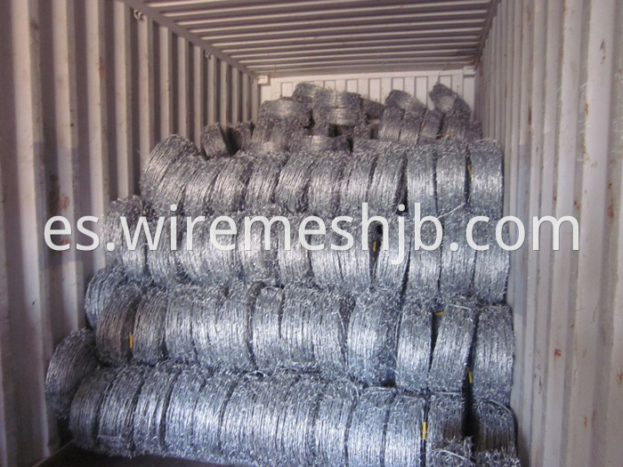 Galvanized Barbed Wire Fence